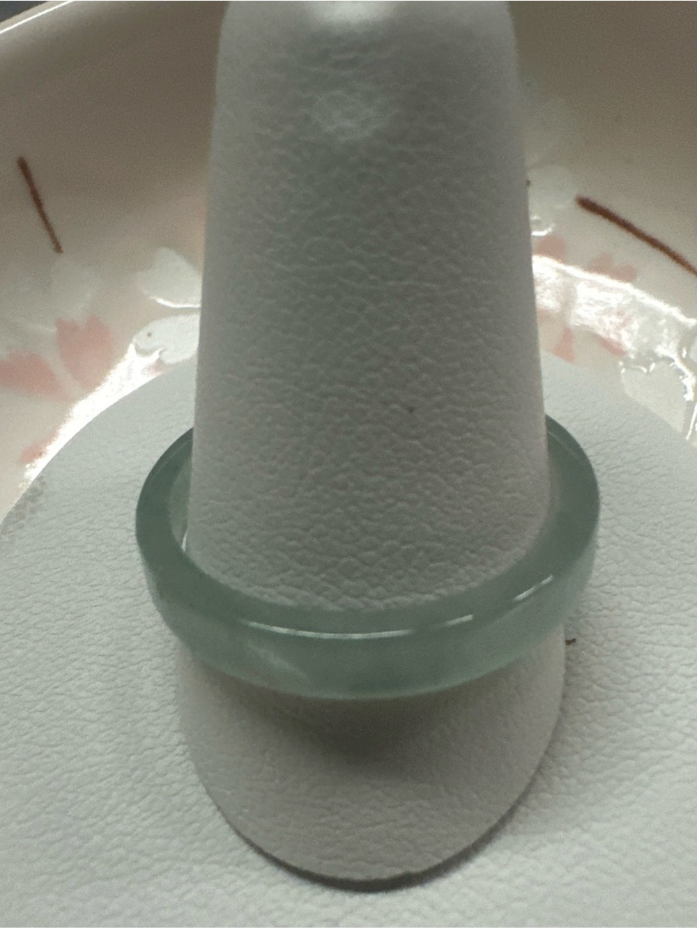 Translucent Light Green Jade Bangle Ring